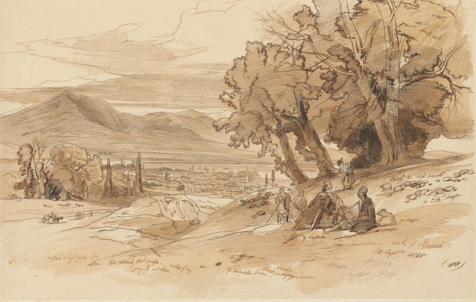 Disegno di Edward Lear fornito dall’Agenzia Nazionale Costa Albanese Disegno di Edward Lear Via Egnatia